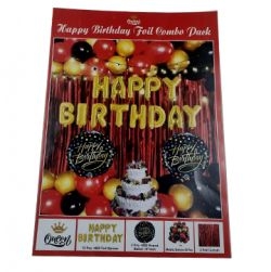 Happy Birthday Foil ballon combo pack Large size(Red)