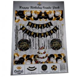 Star Happy Birthday Banner combo pack (Silver)