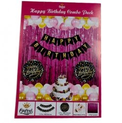 Star Happy Birthday Banner combo pack (Dark Pink)