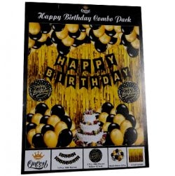 Star Happy Birthday Banner combo pack (Golden)