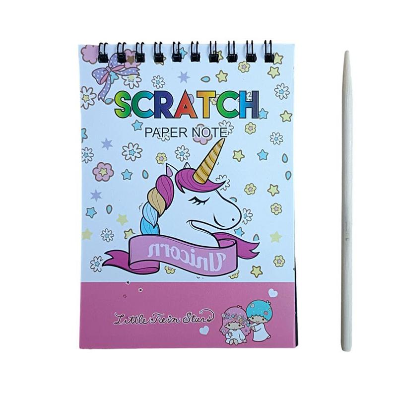 Unicorn Secret Garden Scratch Paper Art Book (small) | Art & Craft Kit for Kids | DIY Creative Activity Set | Art & Craft