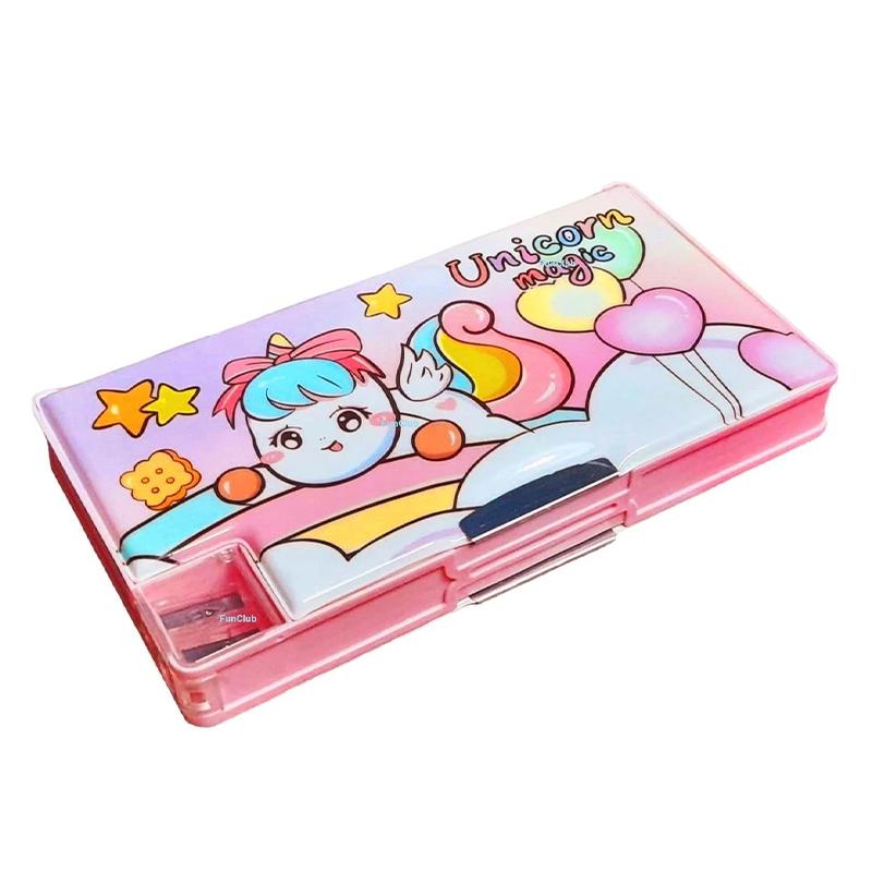 KM Unicorn magic compass box | Pencil Box Geometry Set for Students | Mathematical Instrument Drawing Set | Pencil Boxes