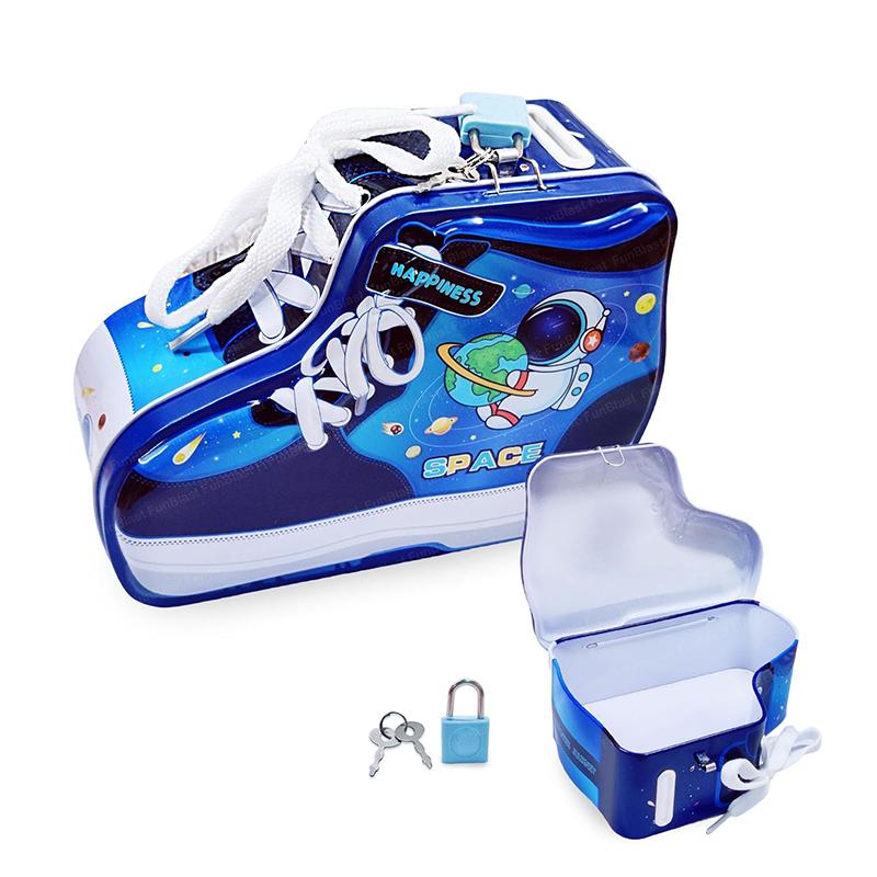 Space Money Bank (Shoe) - Blue | School Supply for Students | Stationery Set for Kids & Students | School Supplies