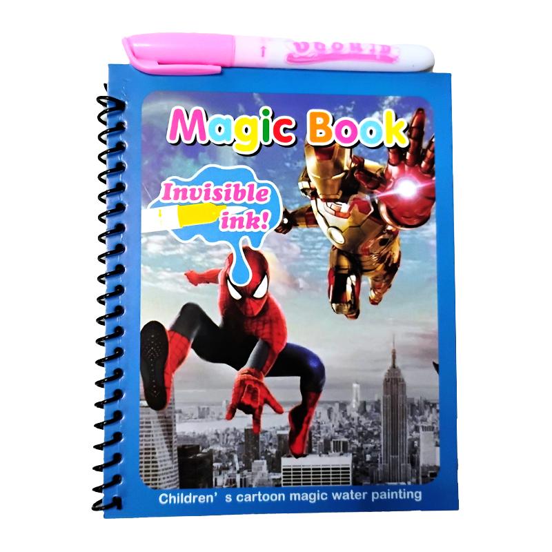 Spiderman Water Coloring Magic Book Invisible Ink (SkyBlue) | Art & Craft Kit for Kids | DIY Creative Activity Set | Art & Craft