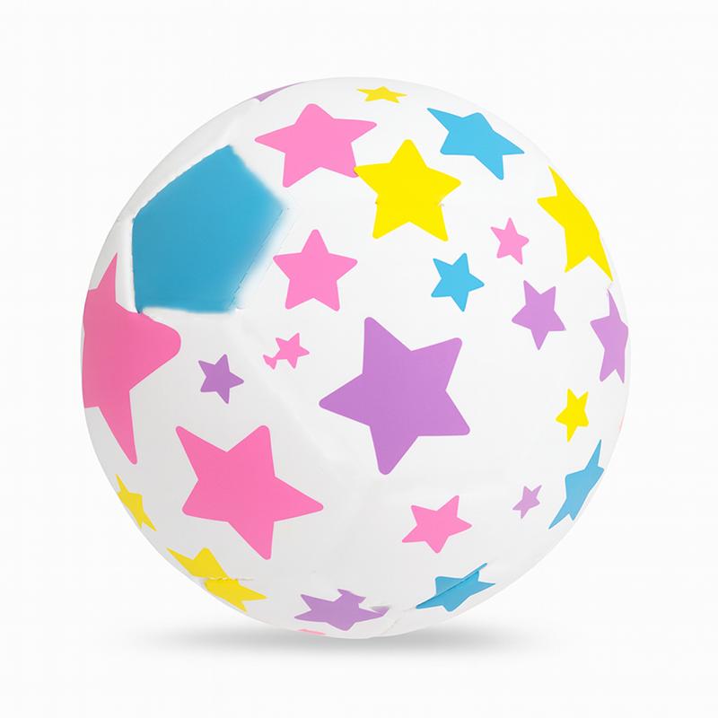 HMC rubber light ball star print (white,Pink) | Sports Toy for Kids | Outdoor Fun Activity Sports Set | Sports Toys
