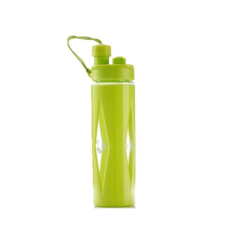 Transparent Water Bottle Music Design (Green) | School Supply for Students | Stationery Set for Kids & Students | School Supplies
