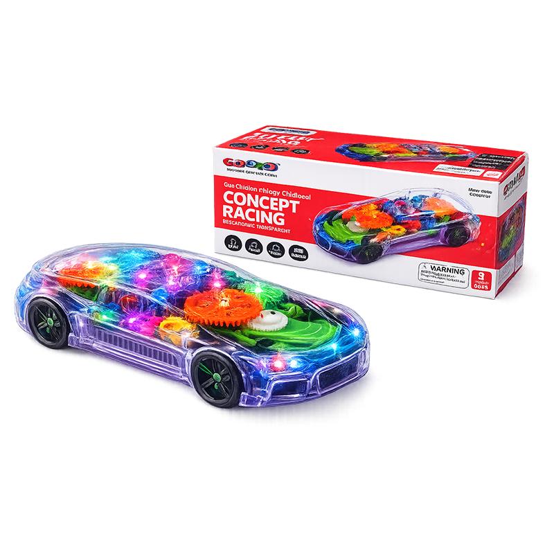Transparent Toy Car With 3d Display And 360 Degree Rotating | Toy Car for Kids | Pull Back Diecast Race Car Toy | Toy Cars