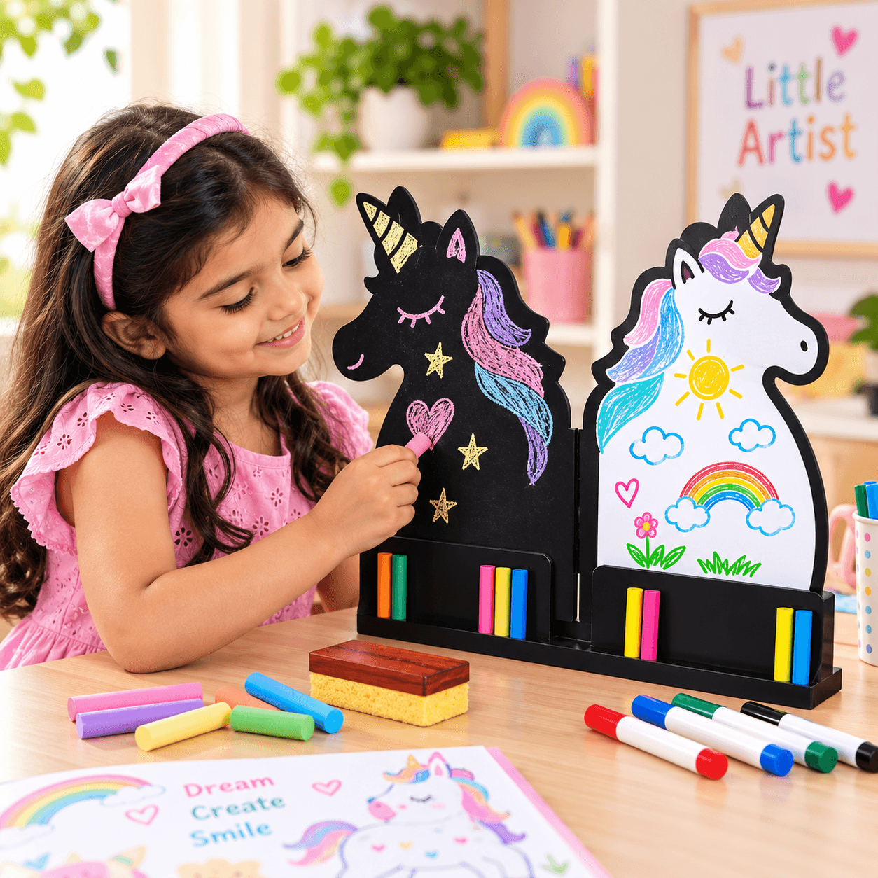 Ilearnngrow Unicorn Black Board