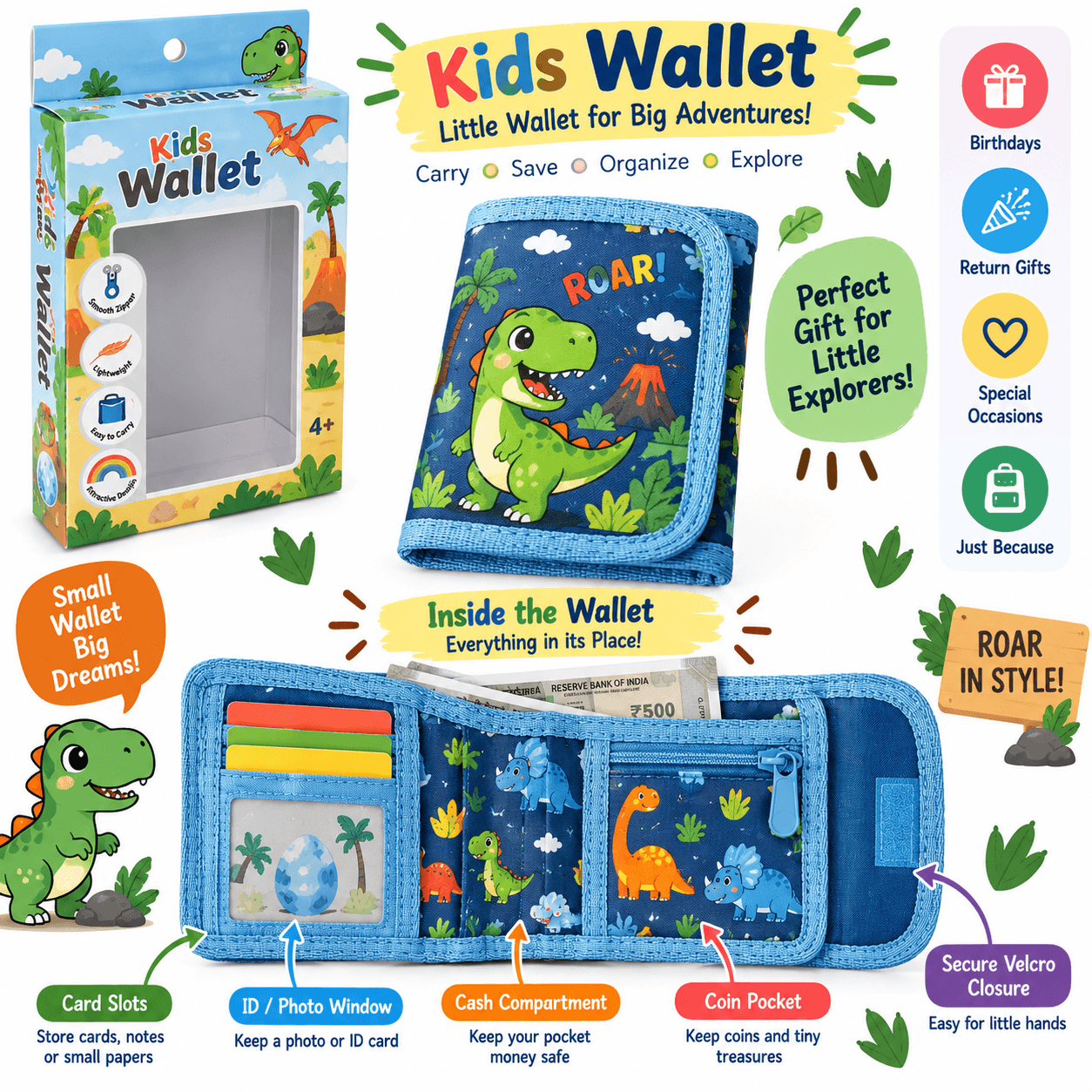 ilearnngrow Dino Wallet