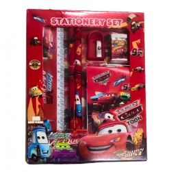 Cars Themed Pencil stationery set gift fo kids ( Red)