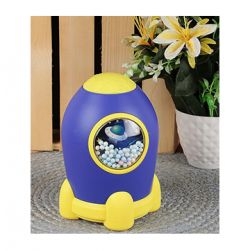 Space Themed Money Bank with Number Code Lock Piggy Bank for Kids-3 Coin Bank (Multicolor)