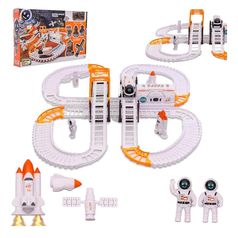 Outer Space Race Track Set for Kids (Lumo)