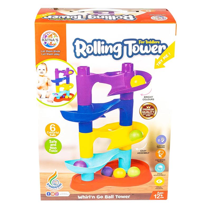 Ratnas Rolling Tower For Toddlers (Ratna's) | Building Blocks Toy for Kids | Construction Set Learning Toy | Building Blocks