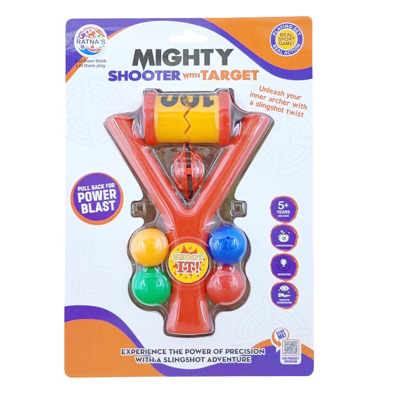 Ratna's Mighty Shooter with Target Red Foam Dart Target Shooting Game