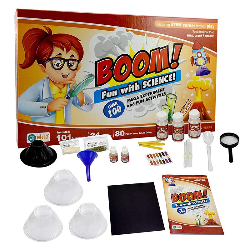 Boom Fun with Science Science Lab Kit 101 Experiments Inside 24 Lab Tool 80 Page