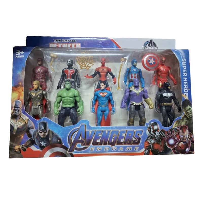 Avengers End Game Superhero Action Figure Toy Set of 10 Superheroes