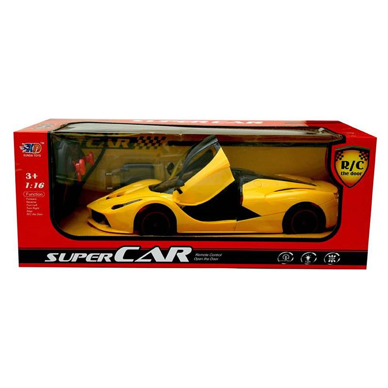 Super Remote Control Rechargeable Car With Opening Doors (Yellow)