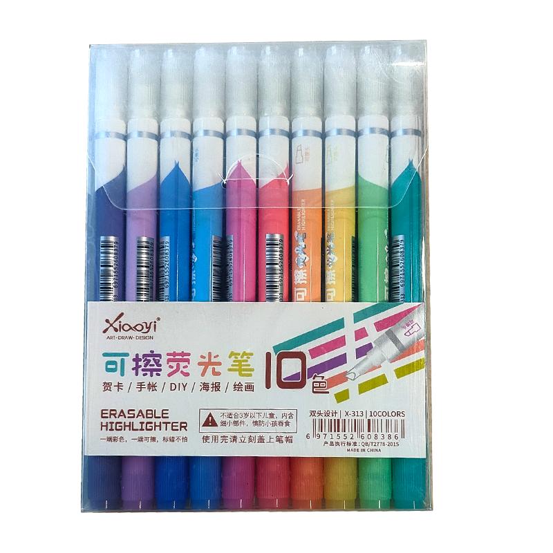 Double side erasable highlighter