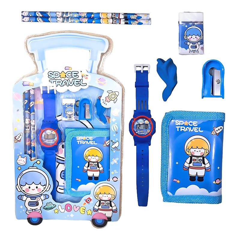 Space travel Watch Pencil Set (Blue)