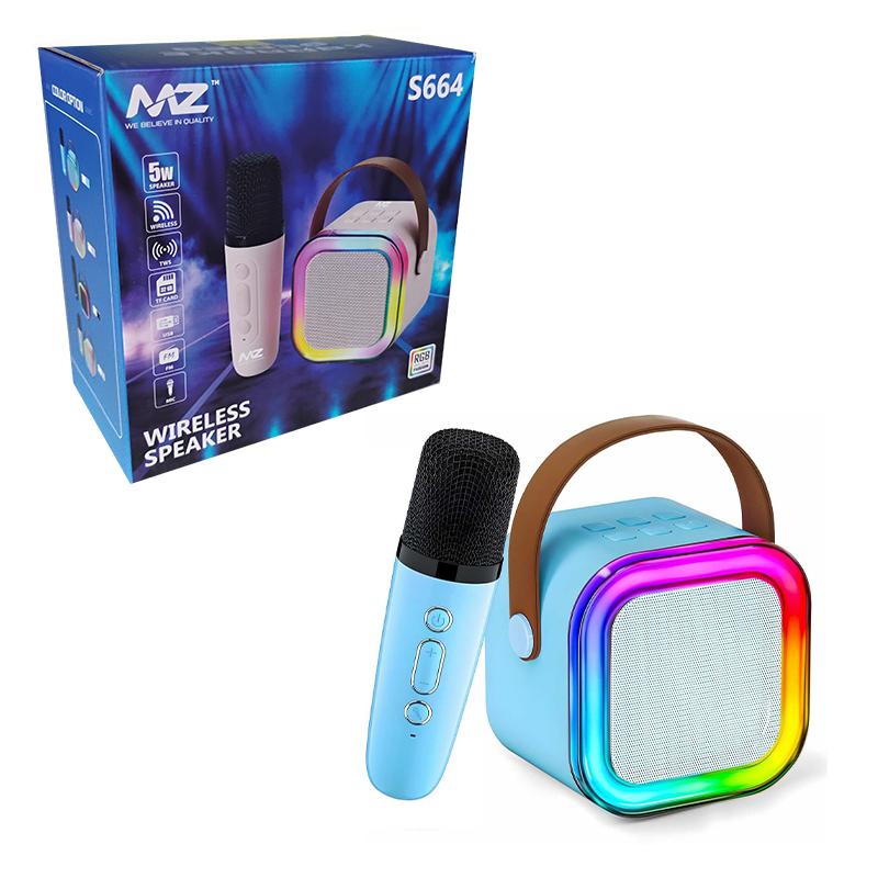 MZ Karaoke Series MZ S664 Wireless Speaker (Blue) | Musical Toy for Kids | Battery Operated Sound & Light Toy | Musical Toys