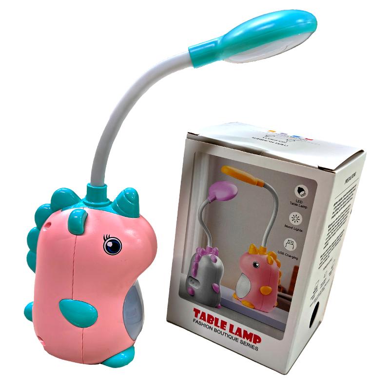 Dinosaur Rechargeable ABS Plastic Table Top Desk Led Lamp (Blue)