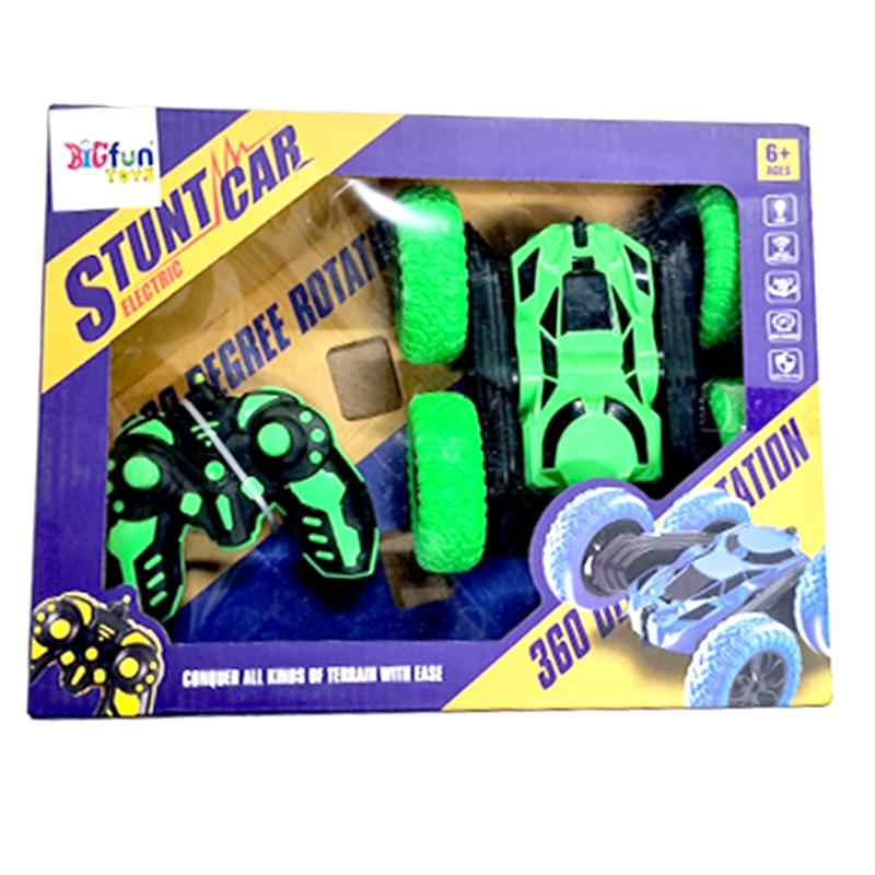 Stunt Double-Sided Fast & Flips 360° Rotating Remote Control Car (Green)
