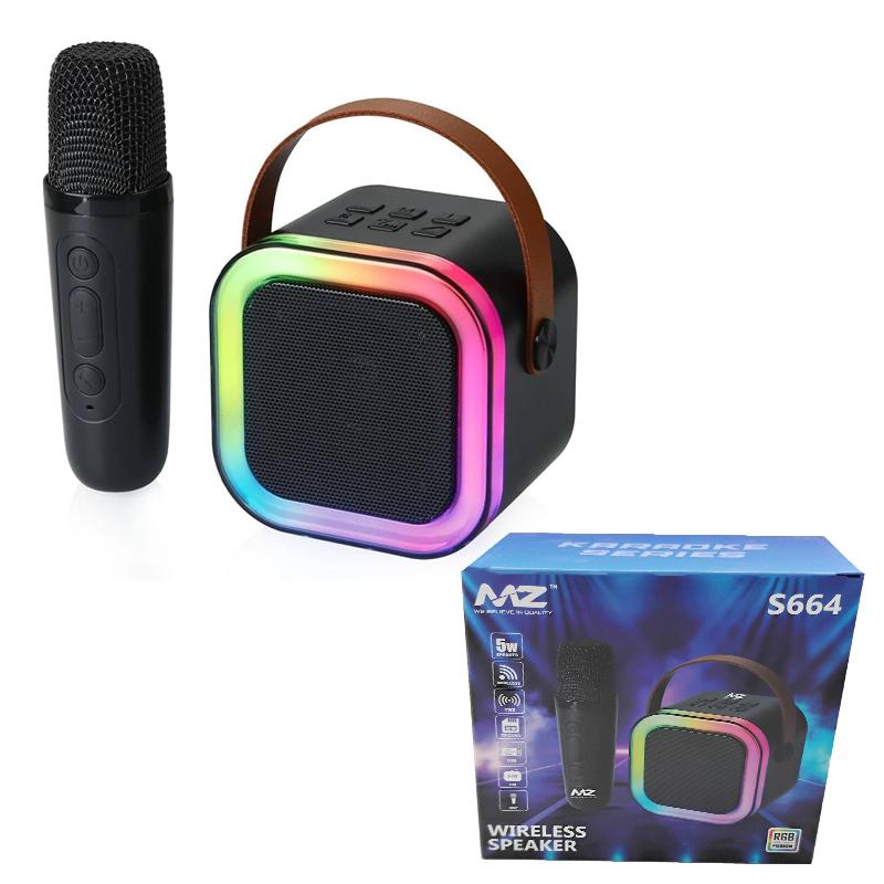 MZ Karaoke Series MZ S664 Wireless Speaker (Black) | Musical Toy for Kids | Battery Operated Sound & Light Toy | Musical Toys