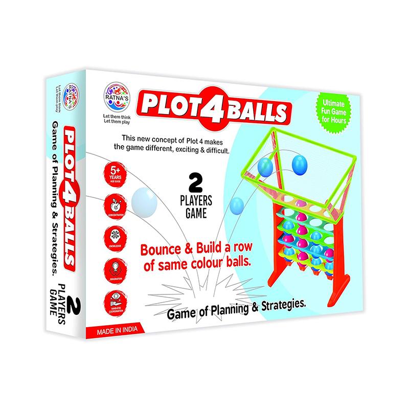 Ratnas Plot 4 Balls | Board Game for Kids & Family | Strategy Fun Indoor Game | Board Games