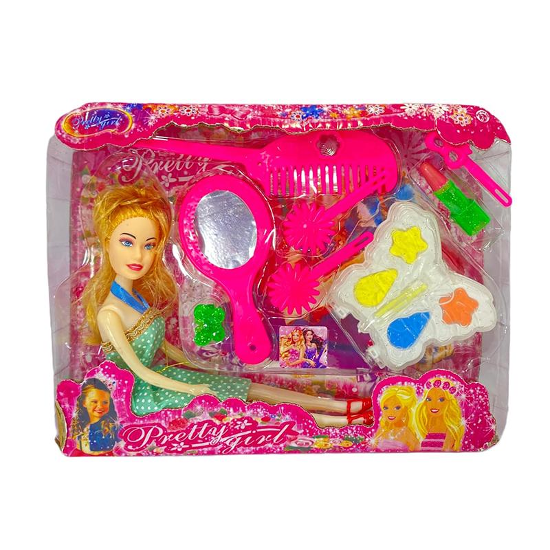 Pretty Girl Doll With Beauty Kit