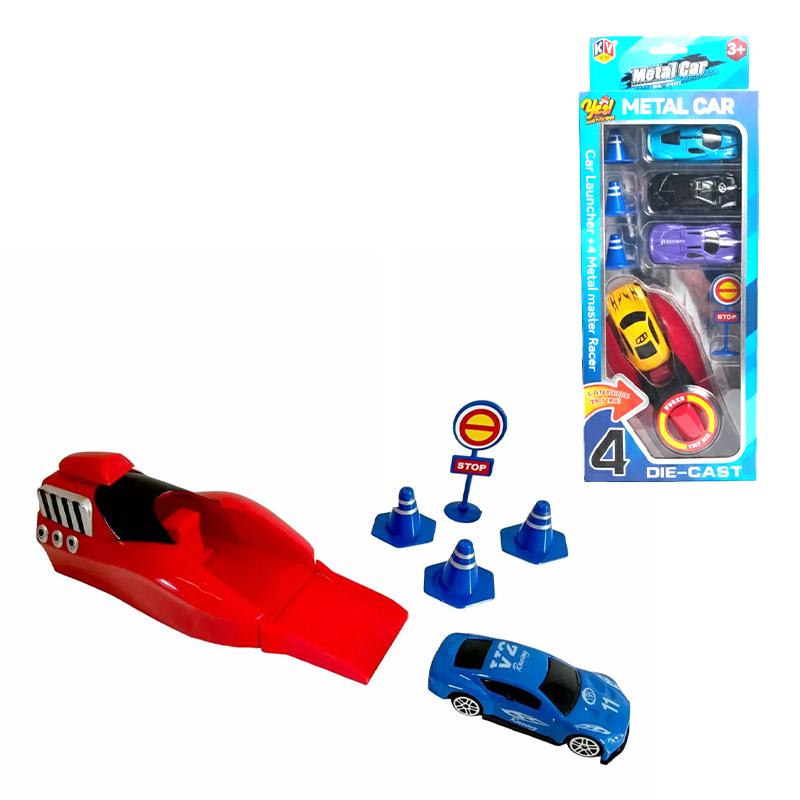 KV Toys Die-Cast Car Launcher (KV Toys) | Toy Car for Kids | Pull Back Diecast Race Car Toy | Toy Cars
