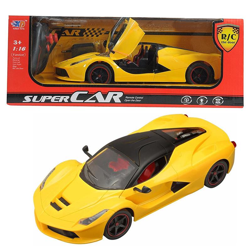 Super Remote Control Rechargeable Car With Opening Doors (Yellow)