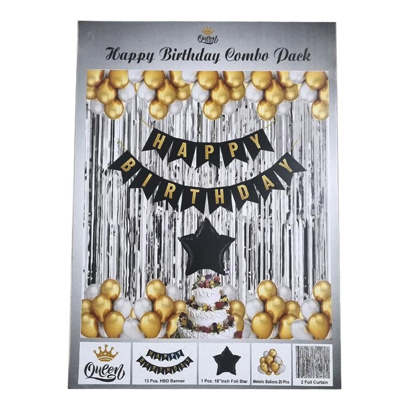 Small size Happy birthday combo pack (Silver)