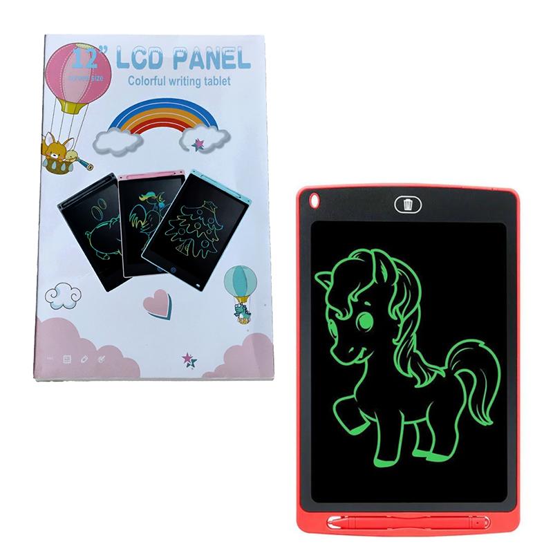 12 Inch LCD Panel Colorful Writing Tablet (Red)
