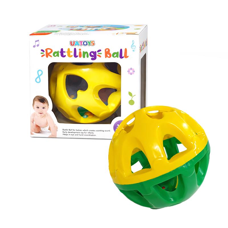 Rattle Attractive and Colorful Non Toxic Rattle Biggie Ball for Babies (Multicolor)