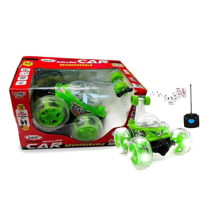 Ben 10 360 Stunt Rotating Remote Control Car (Green)