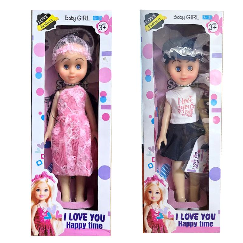 Combo of I love you happy Time Barbie Doll Black and Pink pack of 2