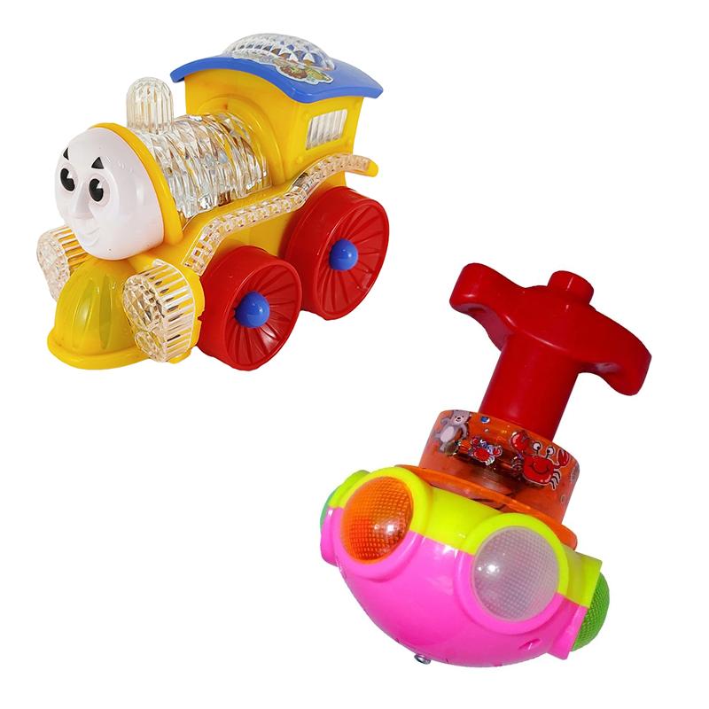 Loco Engine Yellow and Peg Top Combo