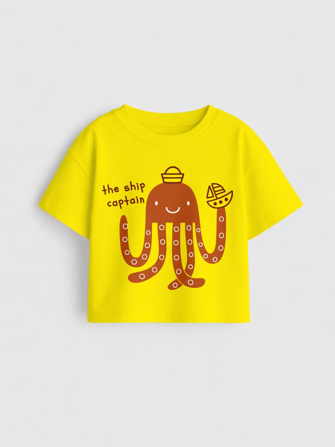 Girls ShipCaptain BrightYellow Tshirt