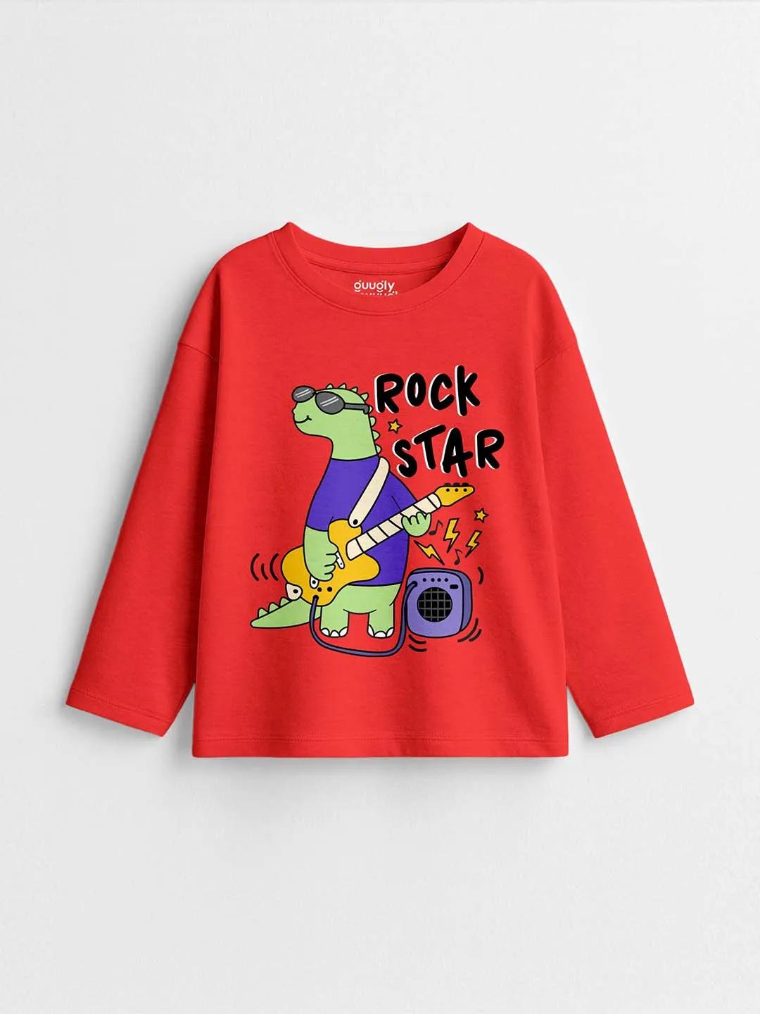 Boys Rock Star Rust Tshirt | Guugly Wuugly
