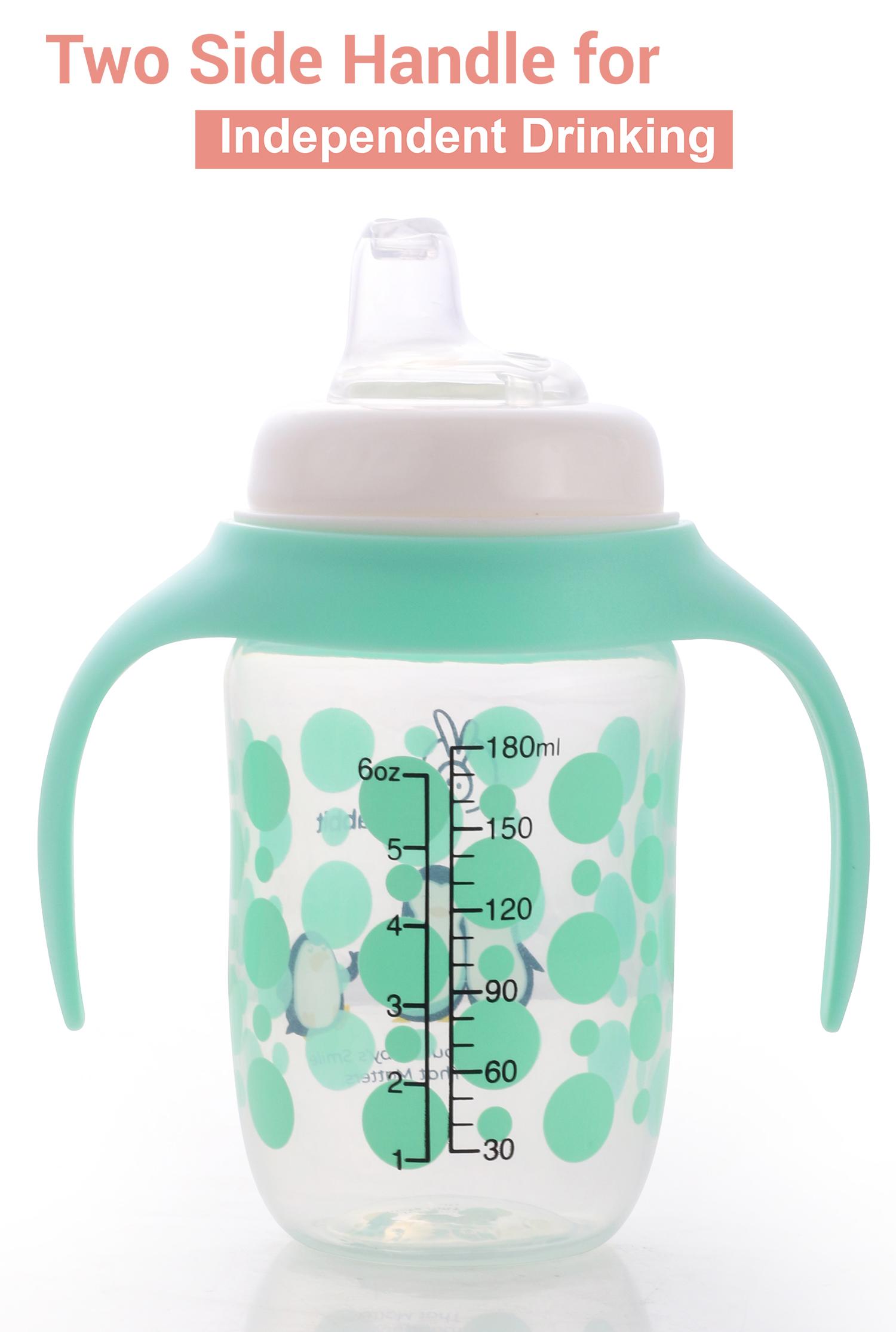 Penguin Spout Cup Sipper Bottle for Babies 180ml - Green