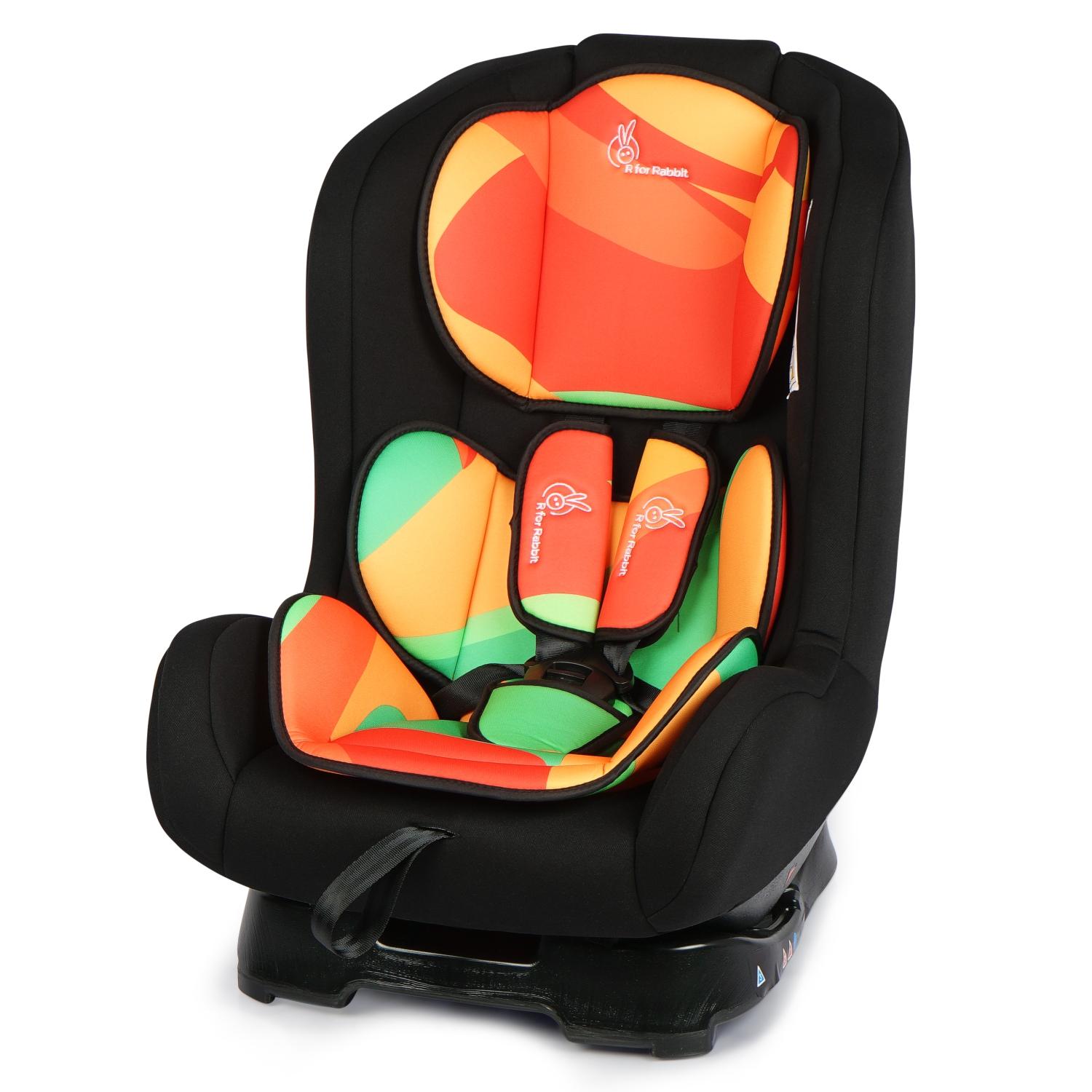 R for Rabbit Convertible Baby Car Seat Jack N Jill ECE R44/04 Safety Certified Car Seat for Kids of 0 to 5 Years Age with 3 Recline Position (Multi Color).