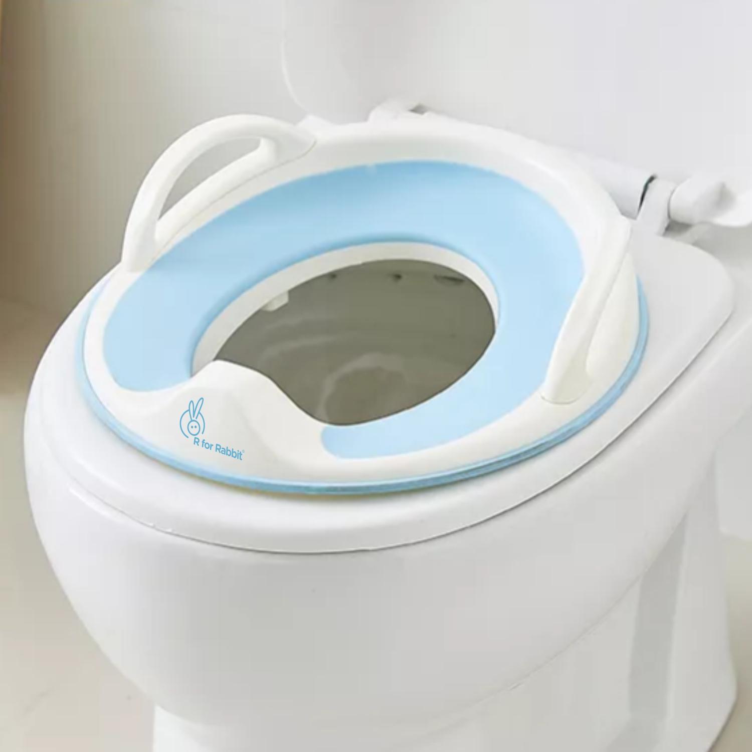 R for Rabbit Minimo Potty Seat Potty Training Seat Hang on the wall with Soft Cushion for New Born Baby Kids 0 to 13 Months Up to 13Kg (Blue)