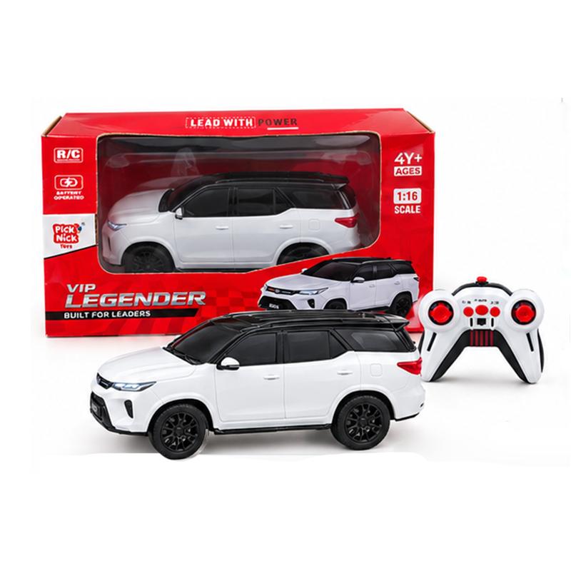 Remote Control Fortuner Toy Car for Kids | 1:18 Scale RC SUV Model | Battery Operated | White